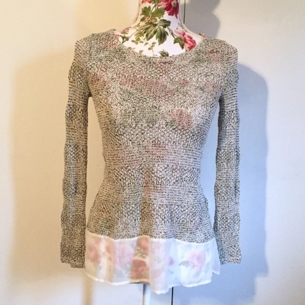 Lush Loose Slubby Long Sleeved Sweater Top